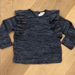 Zara Long Sleeved Ruffle Top